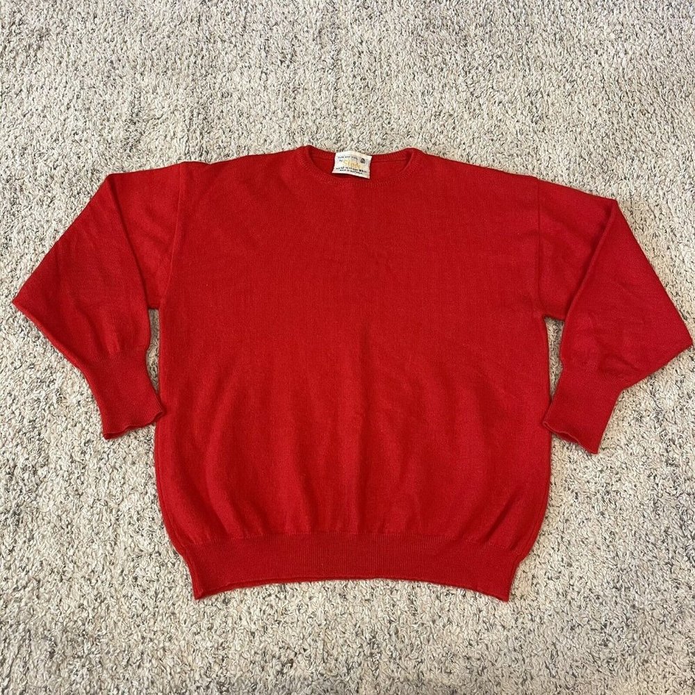 Slade Vintage Sweater Jumper Womens 12 Red 100% Pure New Wool Australia